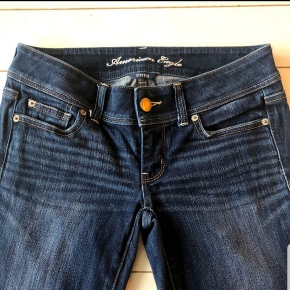 American Eagle Stretch Slim Boot Jeans 4 Regular - Picture 3 of 3